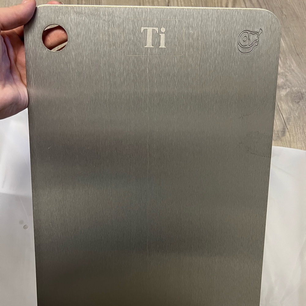 Pure Titanium Cutting Boards for Kitchen, Double-Sided Food-Grade Chopping Board